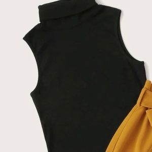 SHEIN Turtle Neck Sleeveless Top